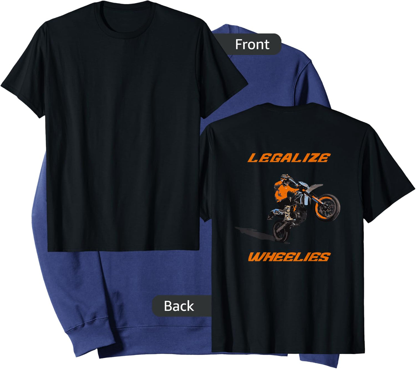 Legalize Wheelies Extreme for Motorcycle Supermoto Biker Sweatshirt - Sweatshirt | Navy