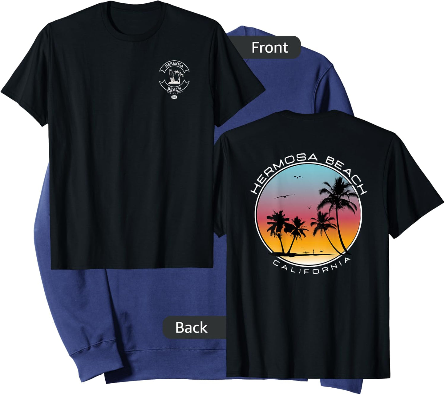 Hermosa Beach California Surf Sweatshirt - Sweatshirt | Navy