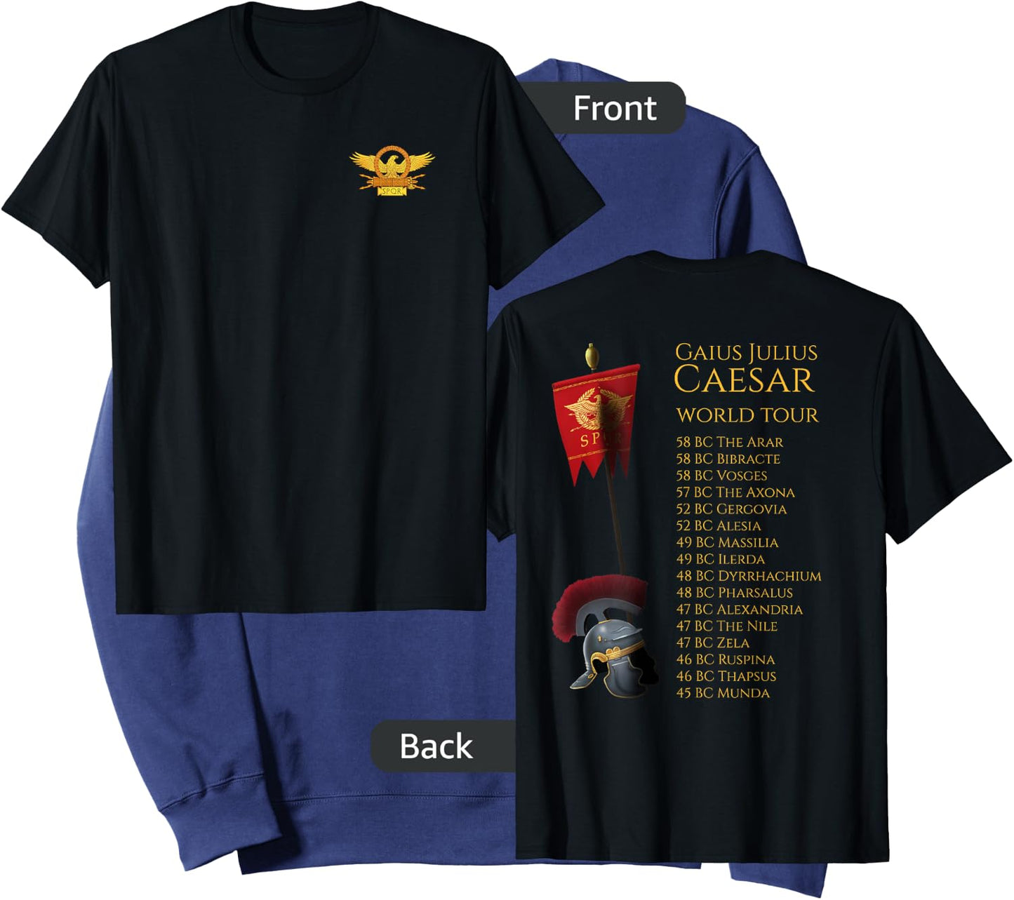 Ancient Rome - Julius Caesar World Tour - Roman Eagle SPQR Sweatshirt - Sweatshirt | Navy