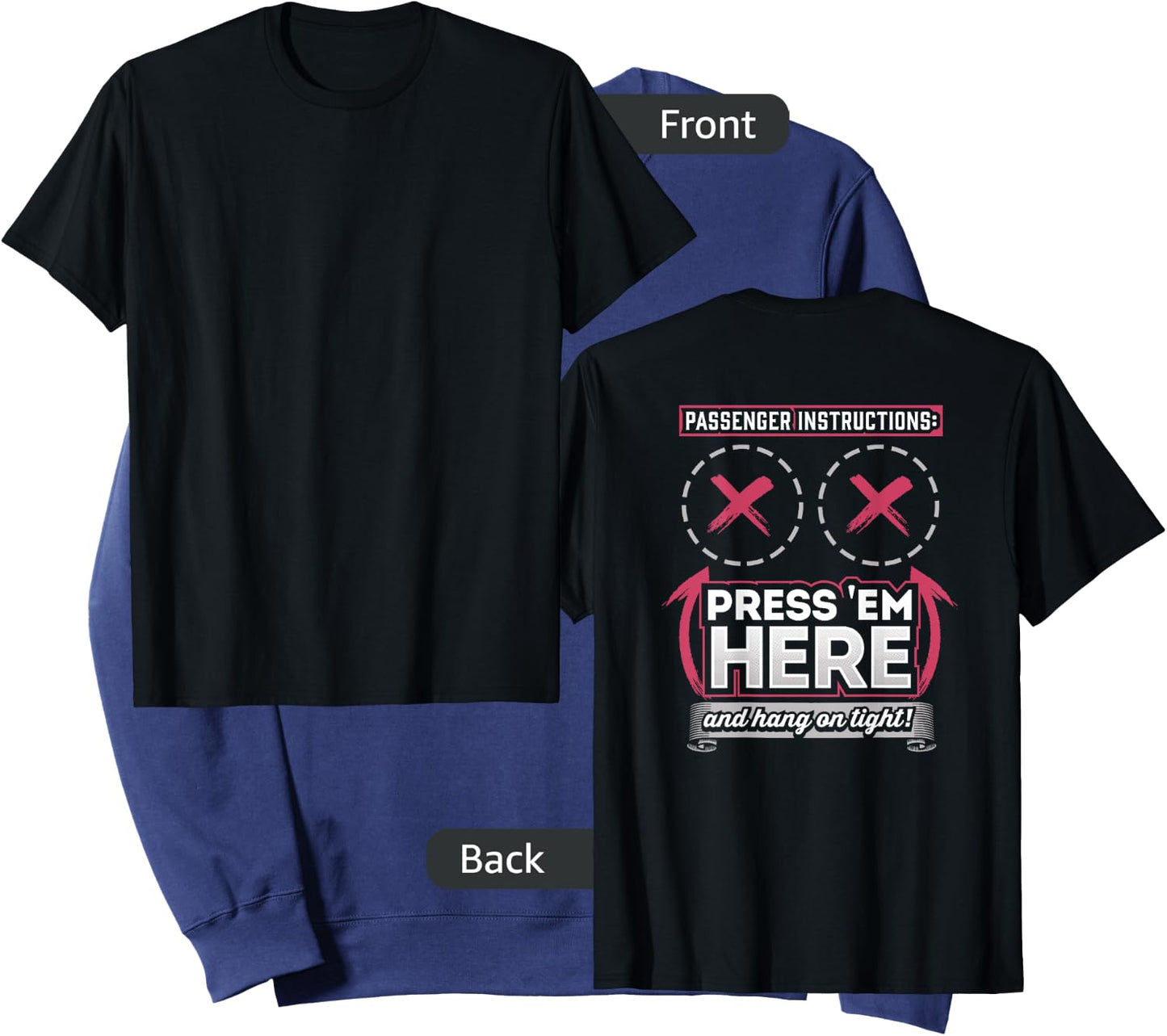 Passenger Instructions Press them Here Biker Shirt Sweatshirt - Sweatshirt | Navy