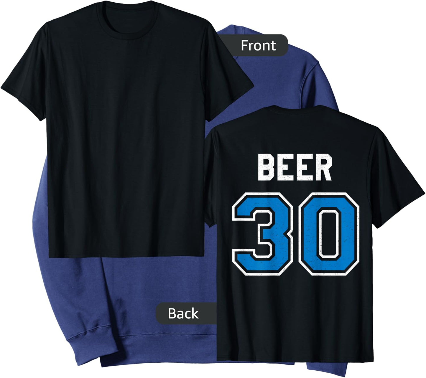 Beer 30 Athlete Uniform Jersey Funny Gag Gift Blue Sweatshirt - Sweatshirt | Navy