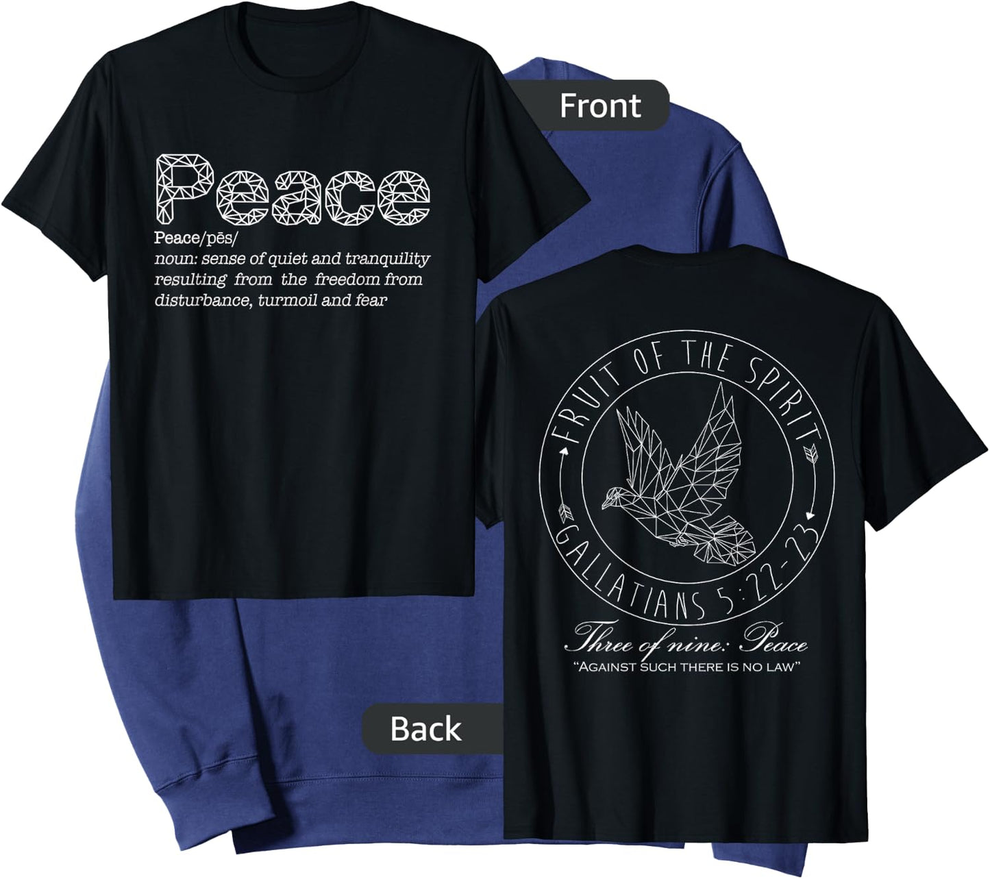 Christian Graphic Peace Sweatshirt - Sweatshirt | Navy
