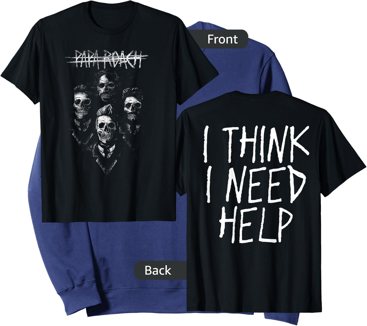 Papa Roach - Official Merchandise - I Need Help Portrait Sweatshirt - Sweatshirt | Navy