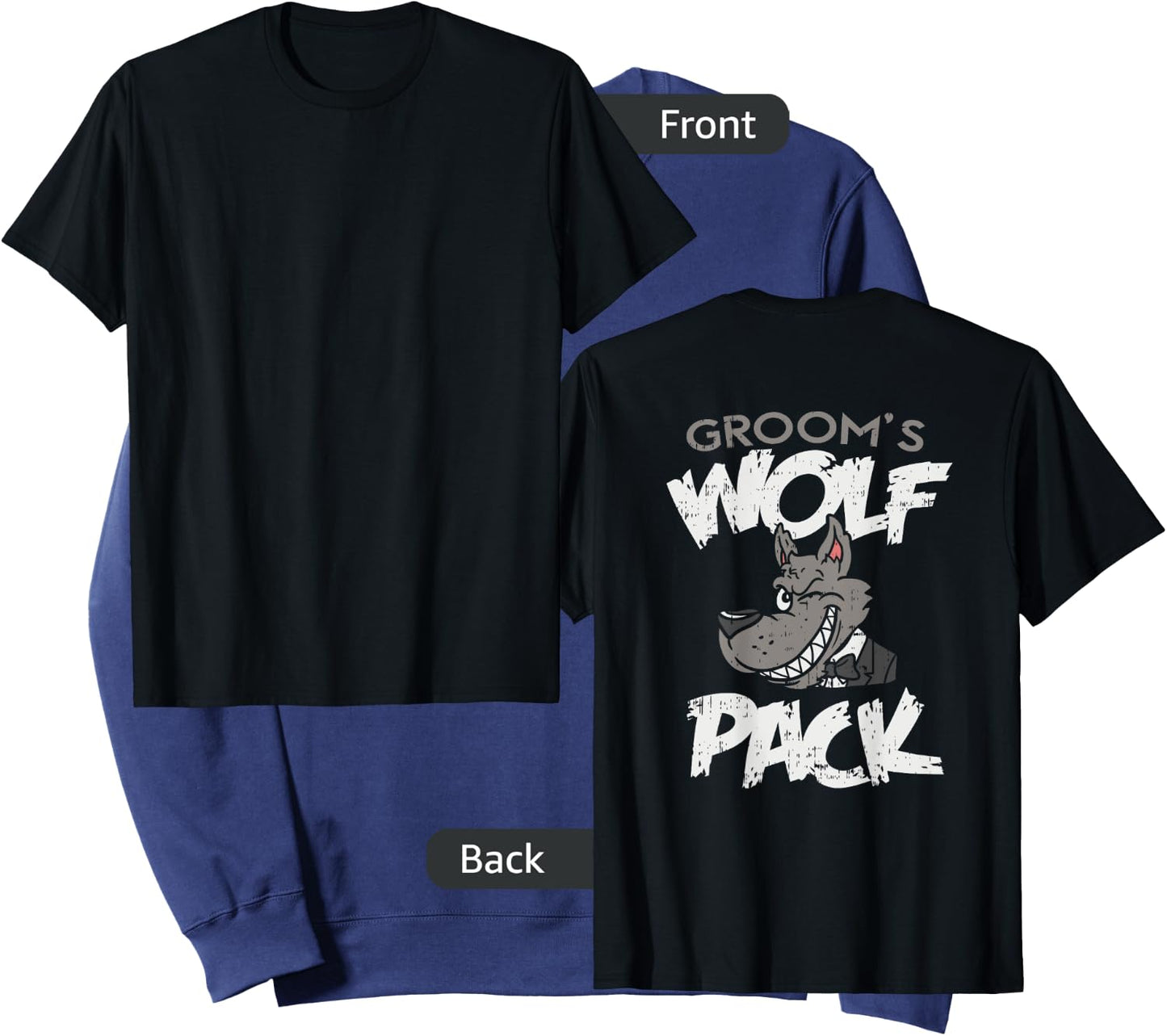 Bachelor Party T Shirts, Wolf Pack Member Graphic Sweatshirt - Sweatshirt | Navy