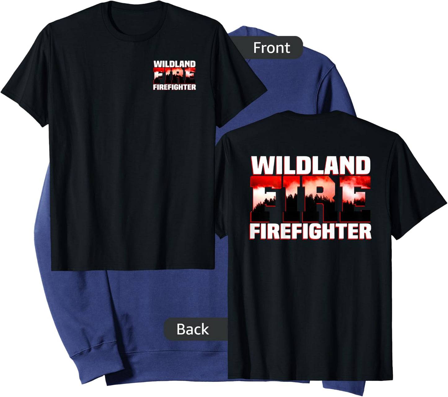 Wildland Fire Rescue Department Firefighters Firemen Uniform Sweatshirt - Sweatshirt | Navy