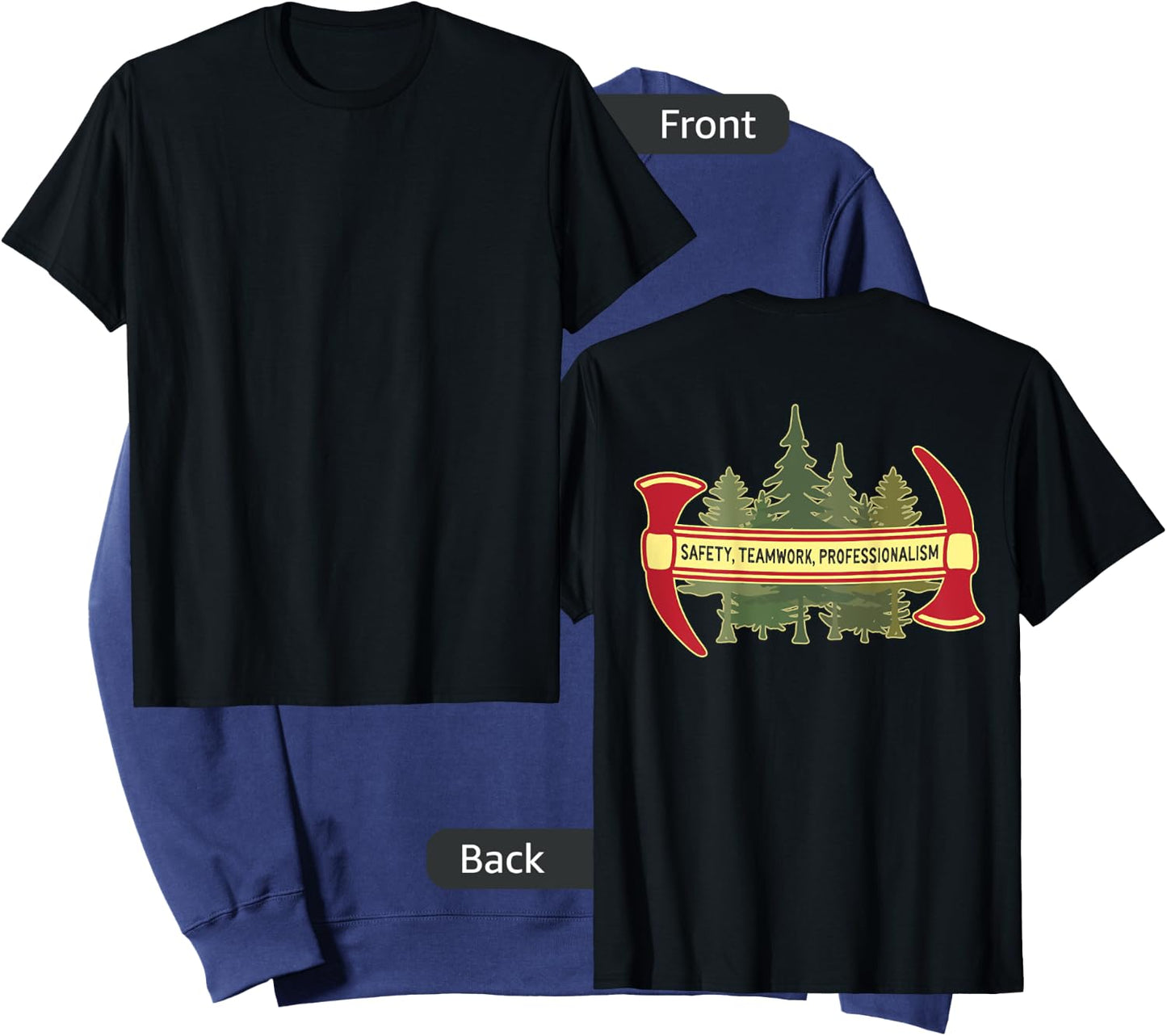 DESIGN ON BACK - Hotshot Motto Wildland Forest Firefighter Sweatshirt - Sweatshirt | Navy