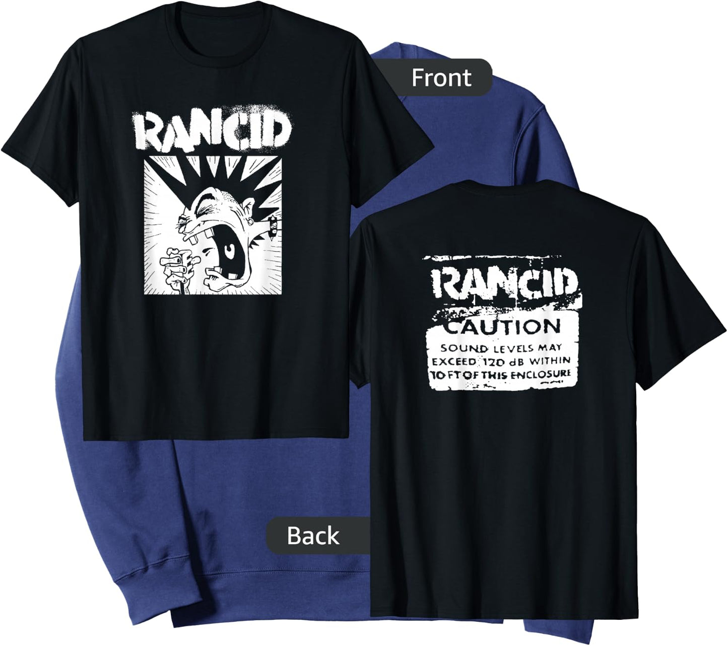 Rancid - Official Merchandise - Microphone Sweatshirt - Sweatshirt | Navy