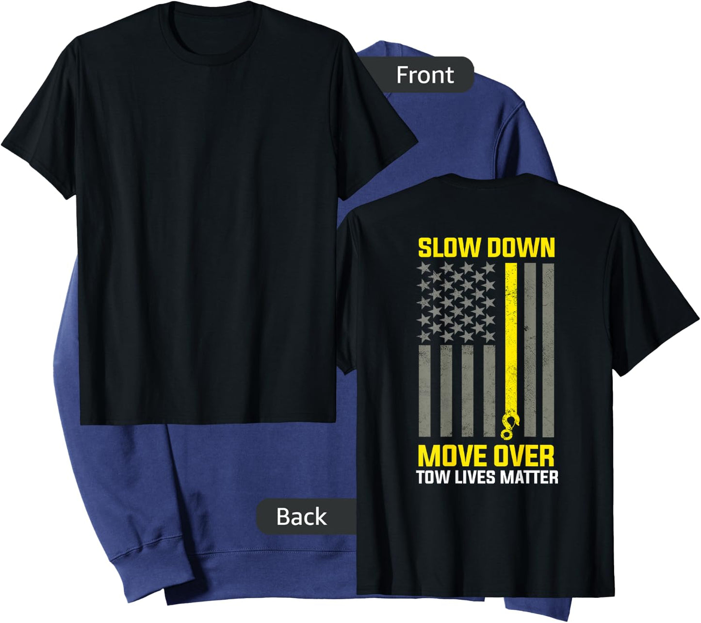 Tow Lives Matter Thin Yellow Line Tow Lives Matter Sweatshirt - Sweatshirt | Navy