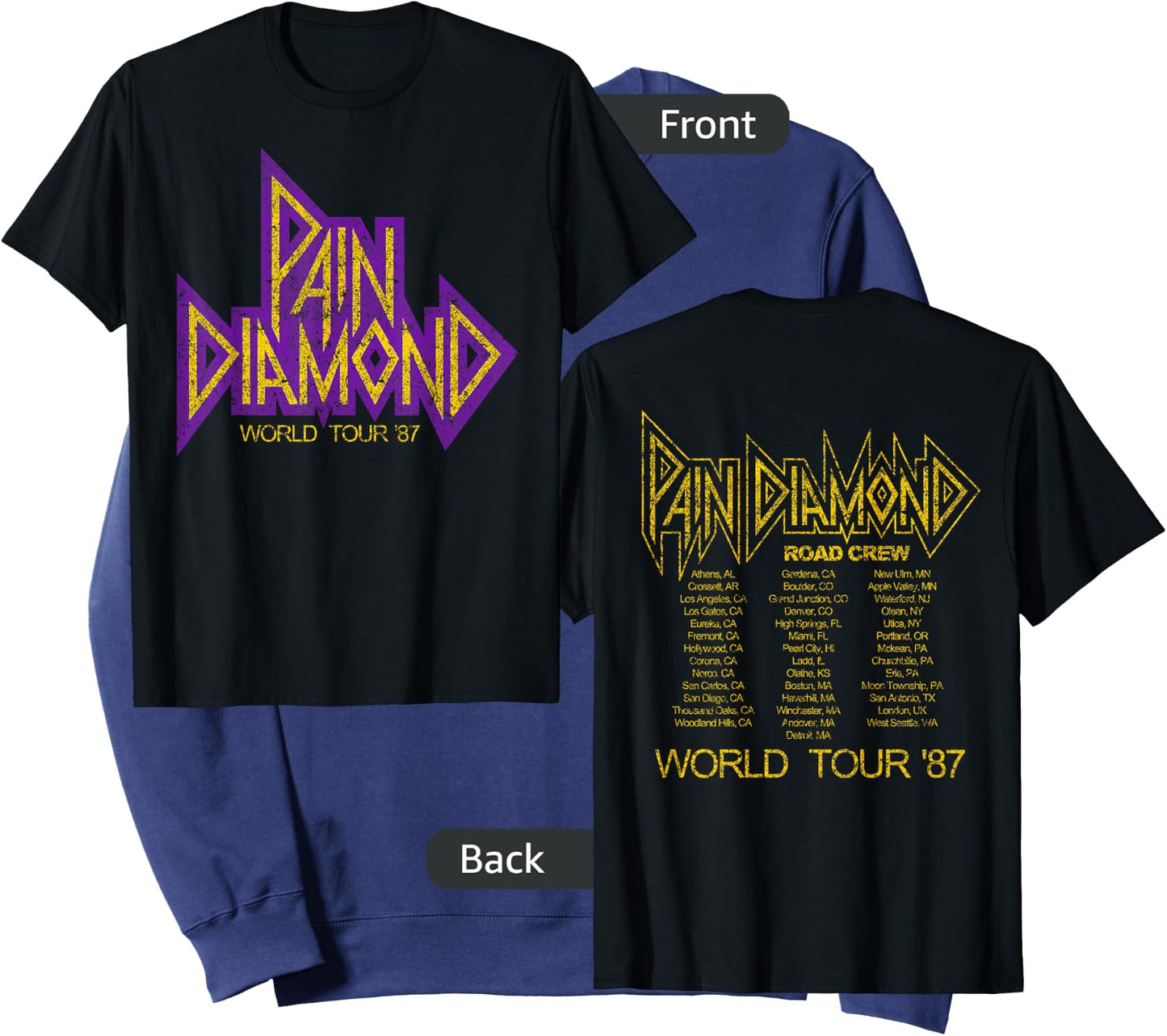 Pain Diamond World Tour '87 Sweatshirt - Sweatshirt | Navy