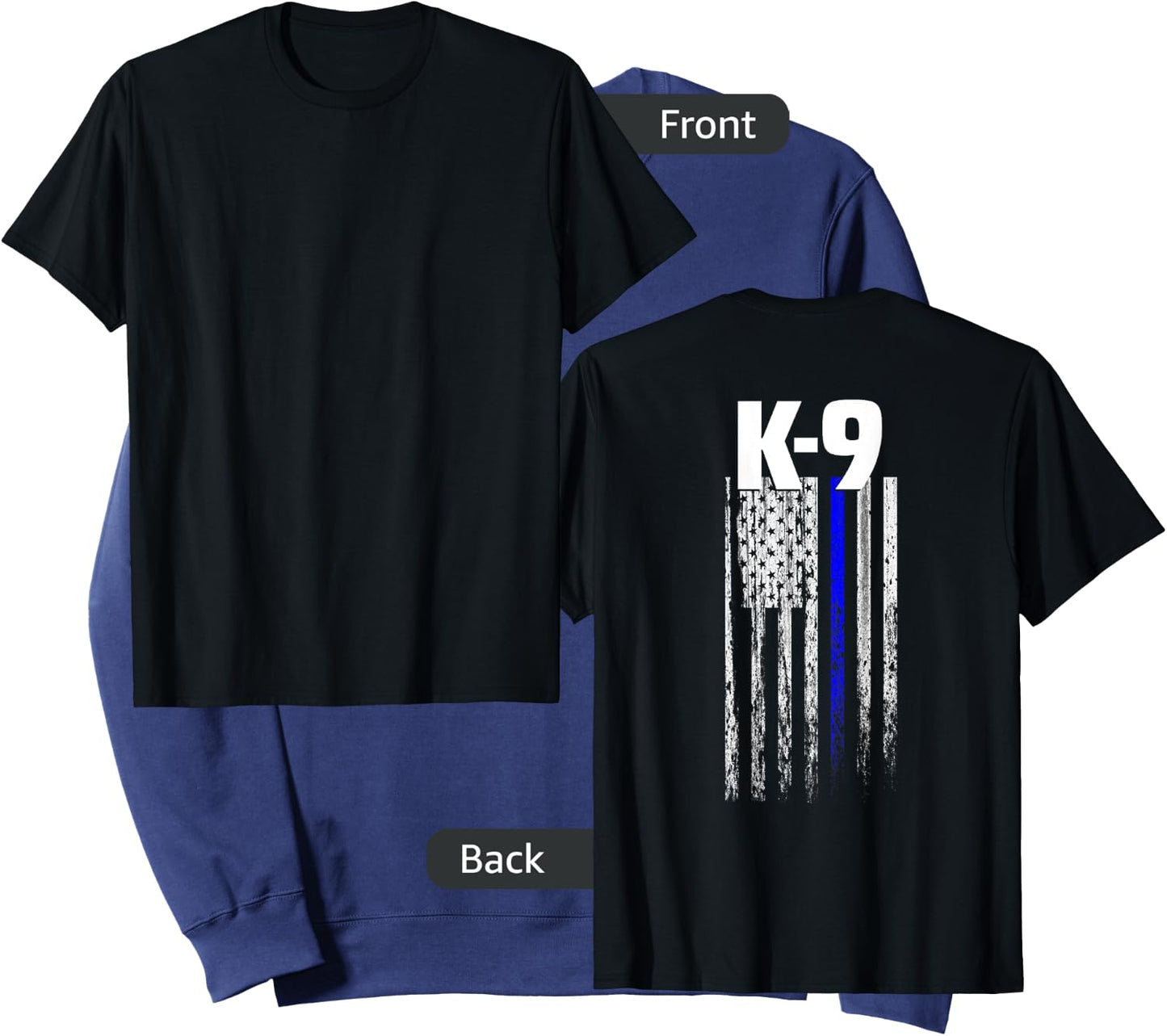 K-9 Police Officer USA Flag LEO Cops Law Enforcement Sweatshirt - Sweatshirt | Navy