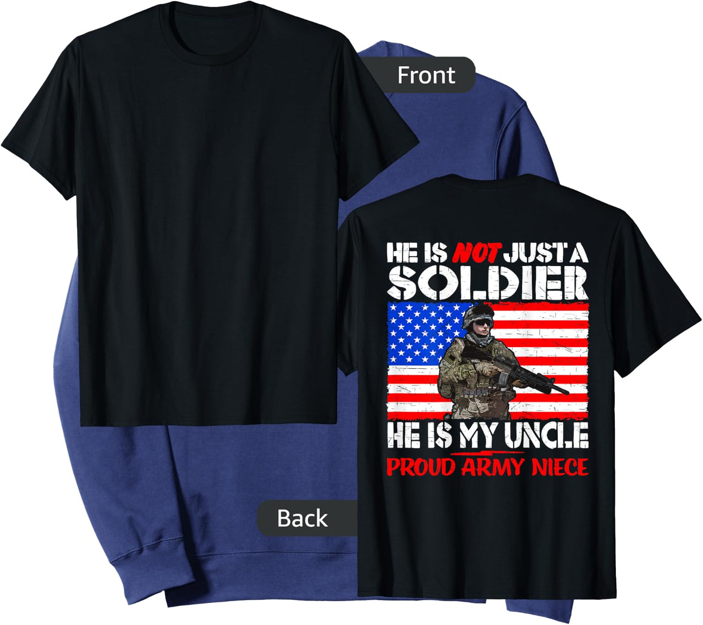 My Uncle Is My Soldier Hero Proud Army Niece Military Family Sweatshirt - Sweatshirt | Navy