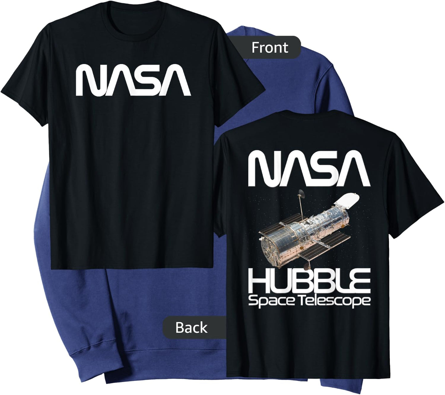 Hubble Space Telescope FRONT AND BACK DESIGN NASA Astronomy Sweatshirt - Sweatshirt | Navy
