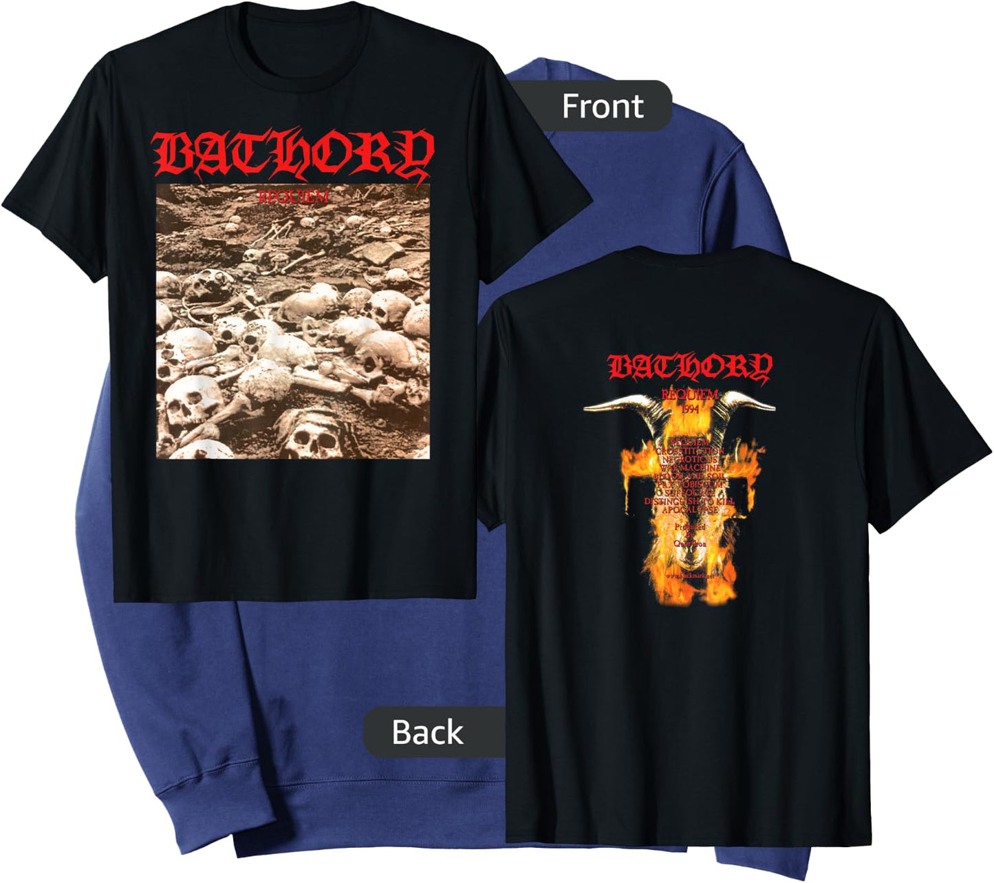 Bathory - Requiem - Official Merchandise Sweatshirt - Sweatshirt | Navy