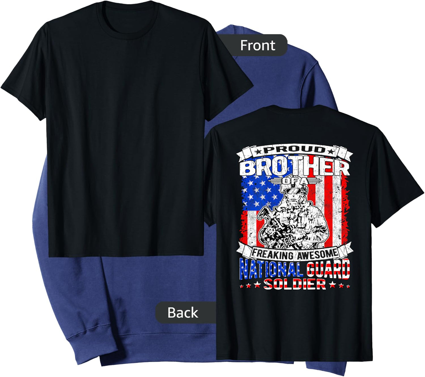 Proud Brother of A National Guard Soldier Army Sibling Gift Sweatshirt - Sweatshirt | Navy