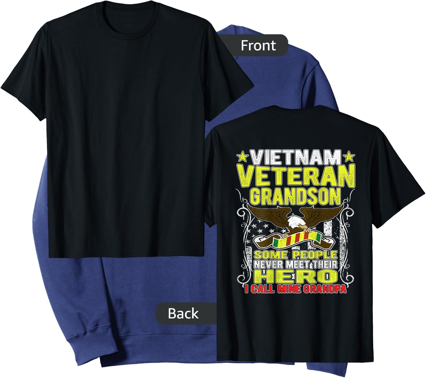 Proud Vietnam Veteran Grandson - Military Veterans Day Gift Sweatshirt - Sweatshirt | Navy