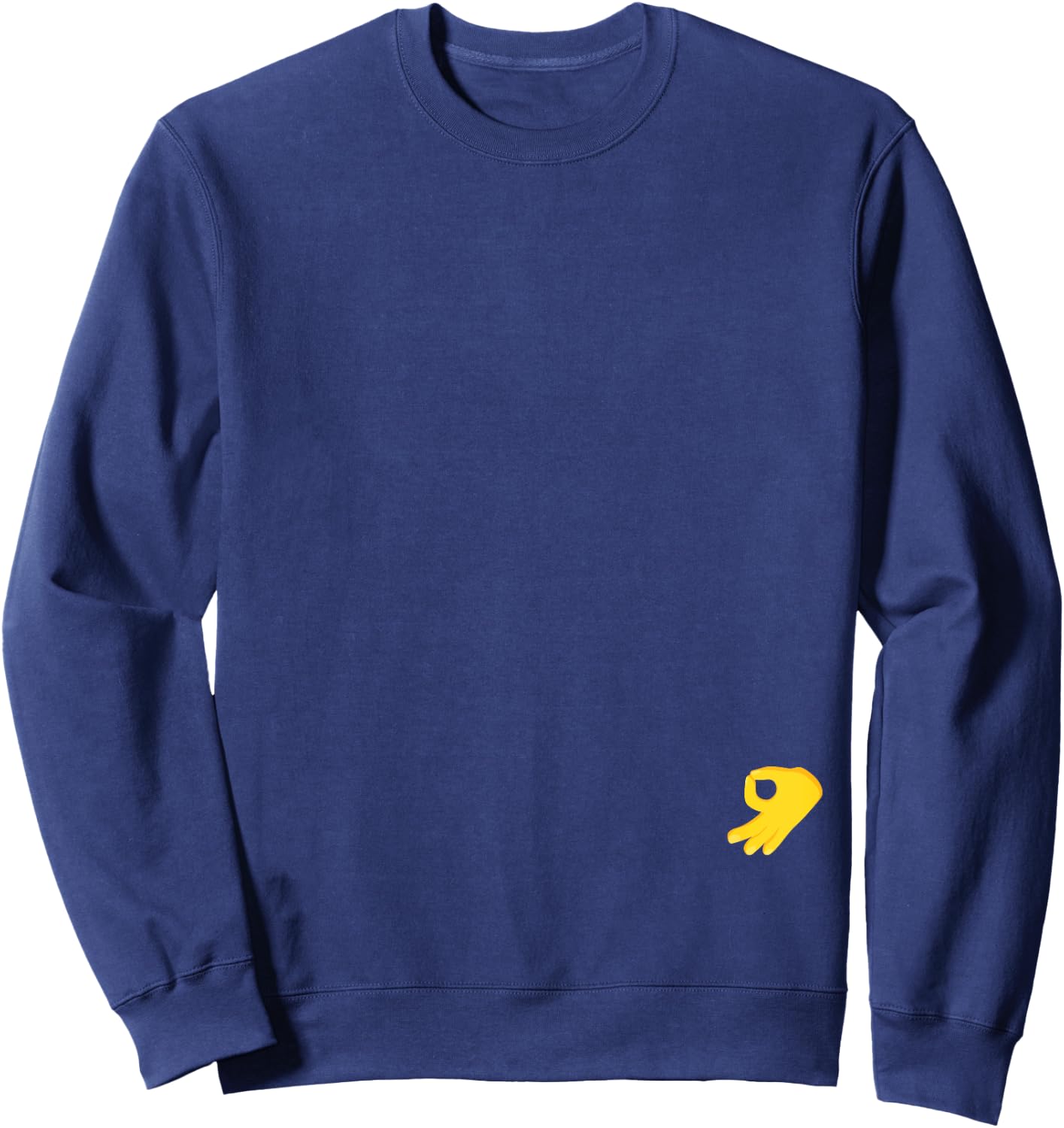 Got Ya - Upside Down OK Sign on Back Sweatshirt - Sweatshirt | Navy