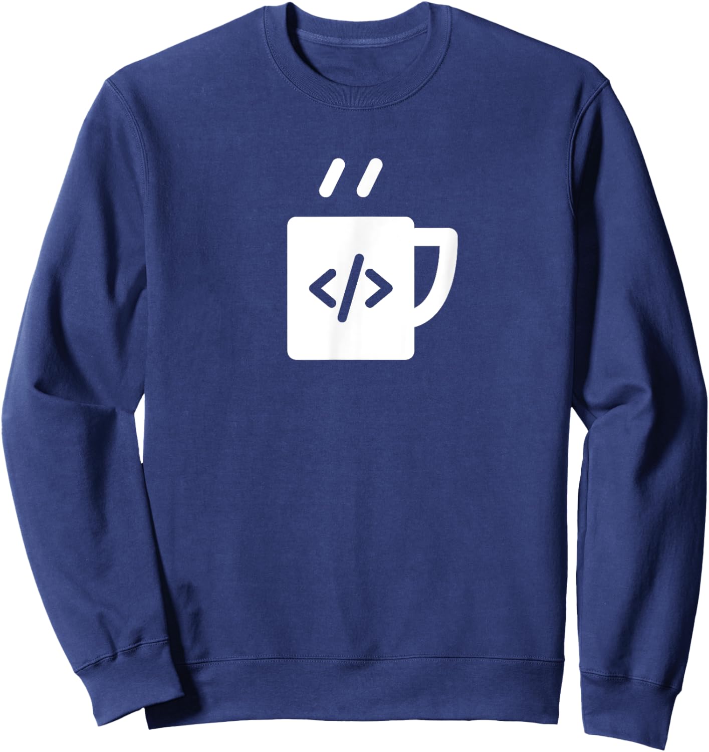 Front-end & Back-end Co JavaScript Code Coffee Developer Programmer Sweatshirt - Sweatshirt | Navy