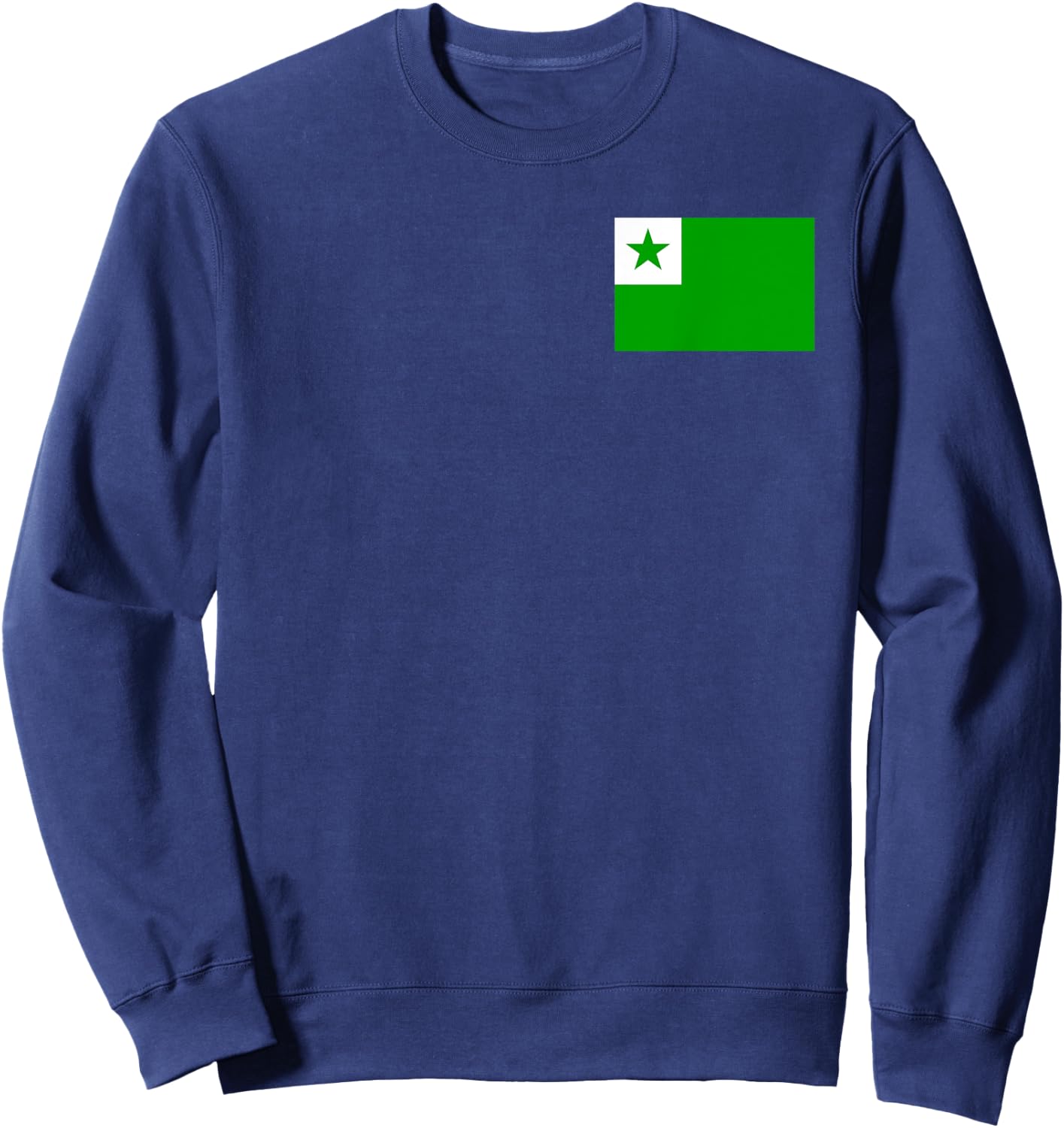 Esperanto language flag Sweatshirt - Sweatshirt | Navy