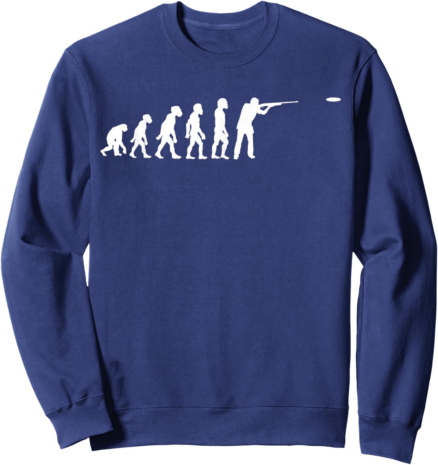 Funny Human Sporting Clays Evolution Player Pigeon Shooter Sweatshirt - Sweatshirt | Navy