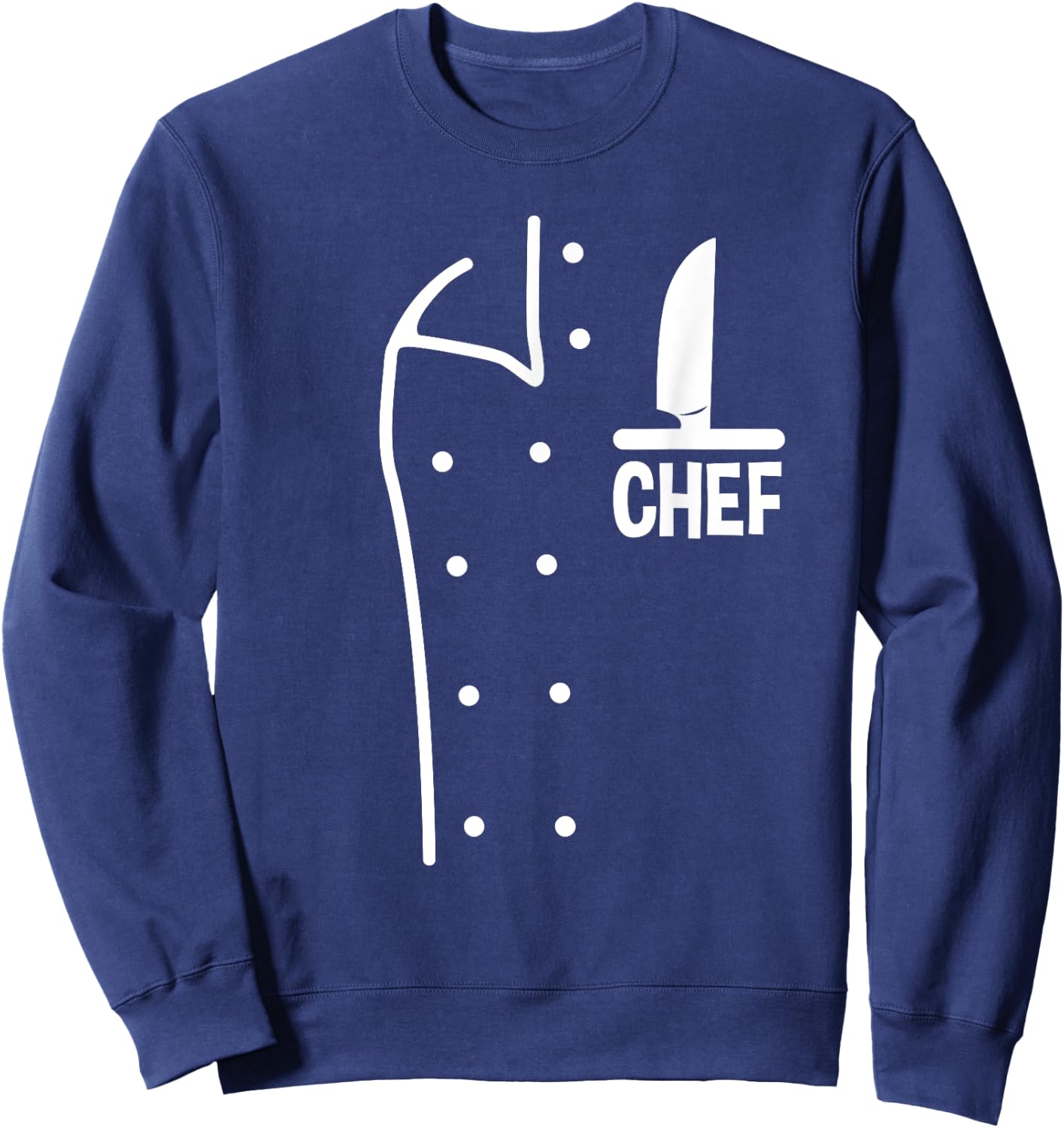 Funny Chef Uniform Faux Chef Costume Sweatshirt - Sweatshirt | Navy