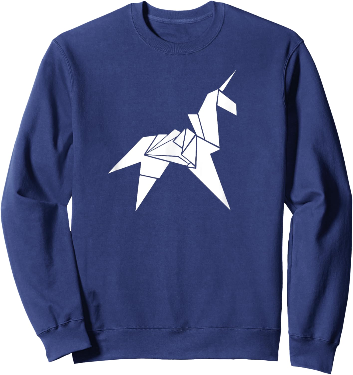 Origami Unicorn - Awesome Origami Art Sweatshirt - Sweatshirt | Navy