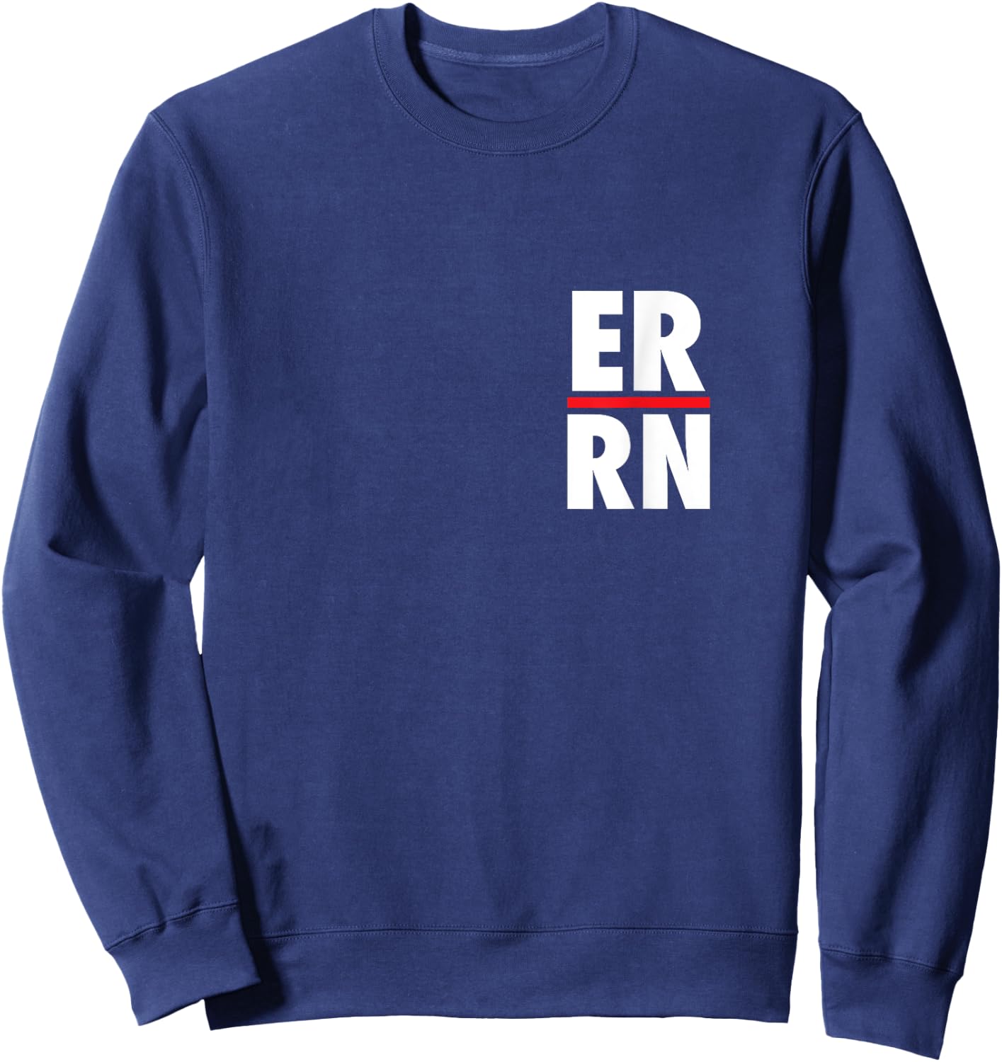 ER RN Emergency Room Registered Nurse Heart Edition Sweatshirt - Sweatshirt | Navy