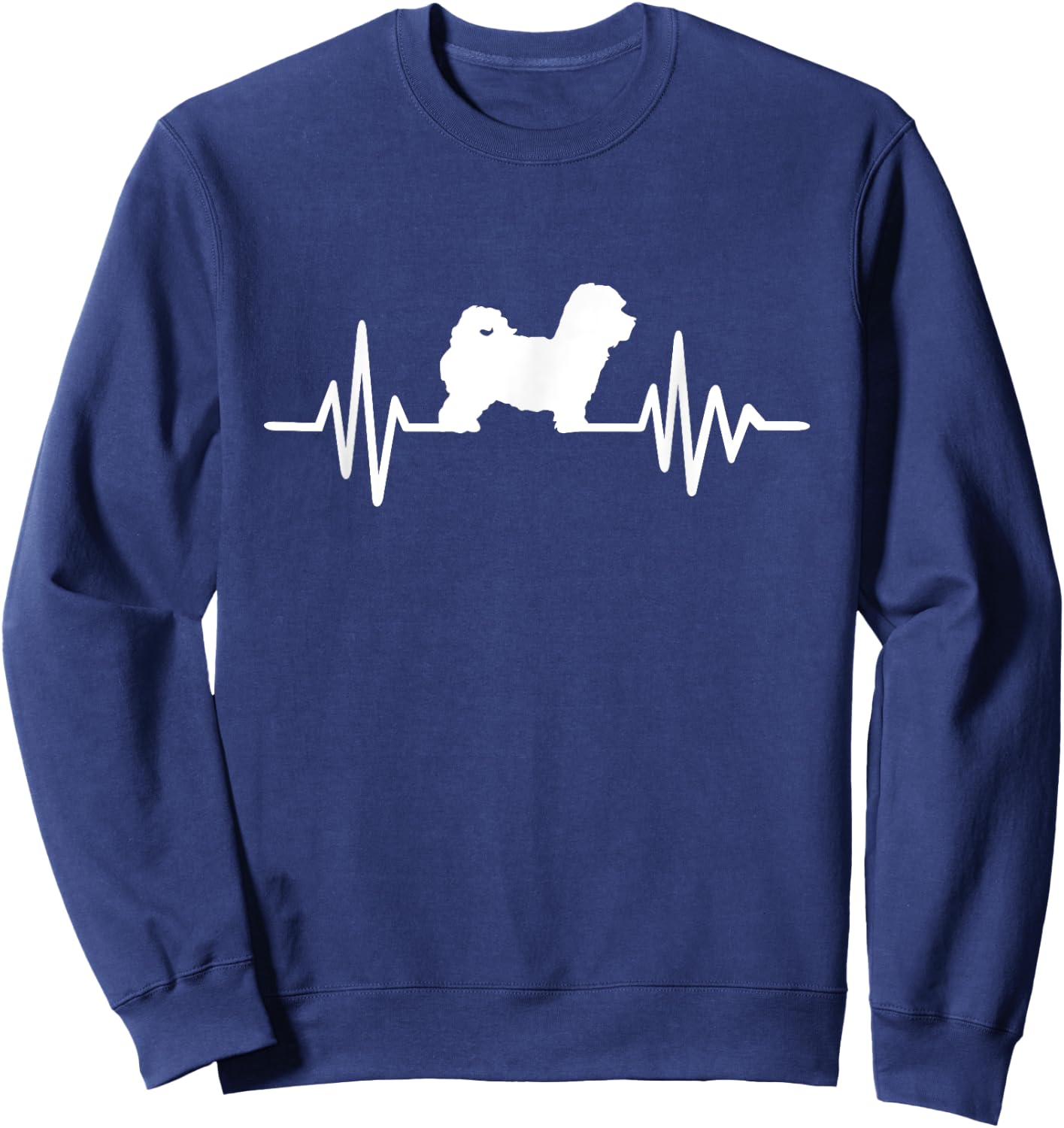 Heartbeat Maltipoo Sweatshirt - Sweatshirt | Navy