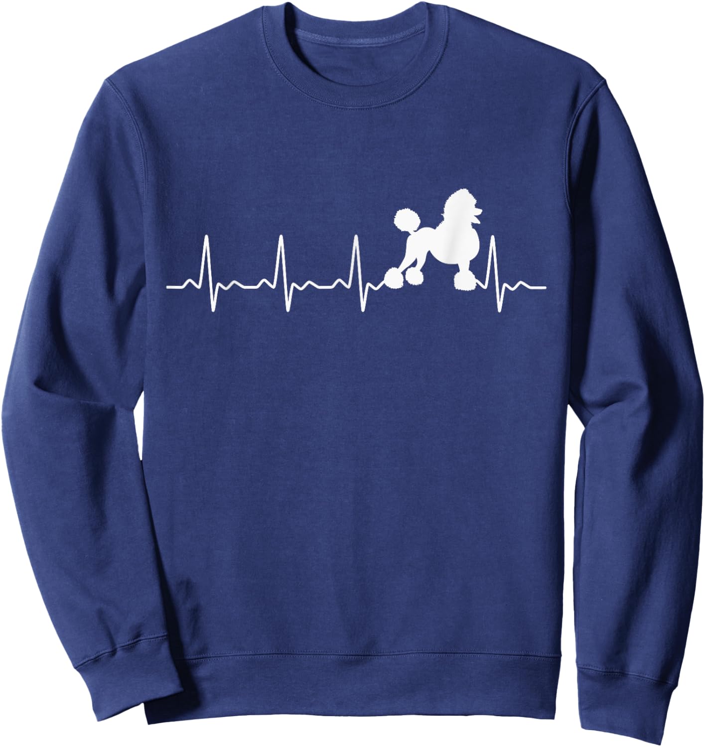 Standard Poodle Heartbeat Sweatshirt - Sweatshirt | Navy