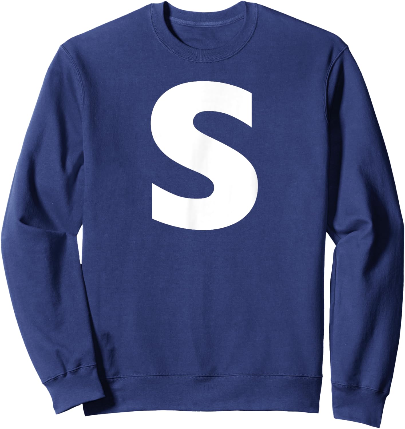 White "S" on Blue for Simon Halloween Costume Sweatshirt - Sweatshirt | Navy