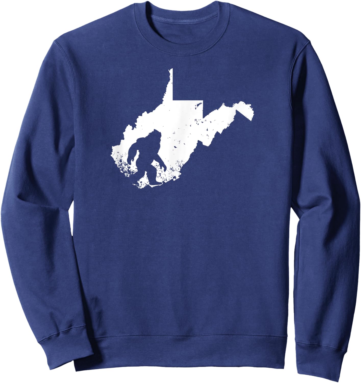 Bigfoot Sasquatch Sighted In State Of West Virginia Bigfoot Sweatshirt - Sweatshirt | Navy