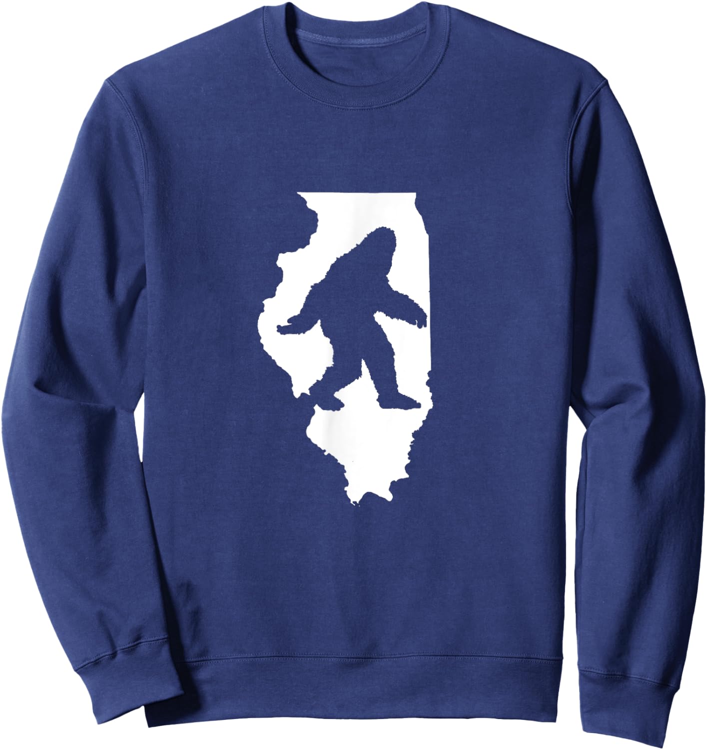 Illinois Bigfoot Sasquatch Sweatshirt - Sweatshirt | Navy