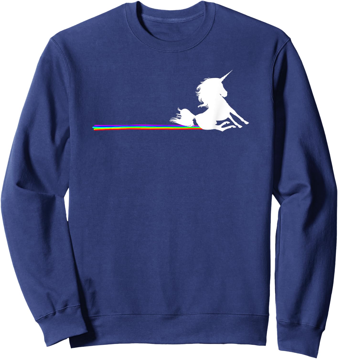 Unicorn Rainbow Poo Poop Funny Sweatshirt - Sweatshirt | Navy