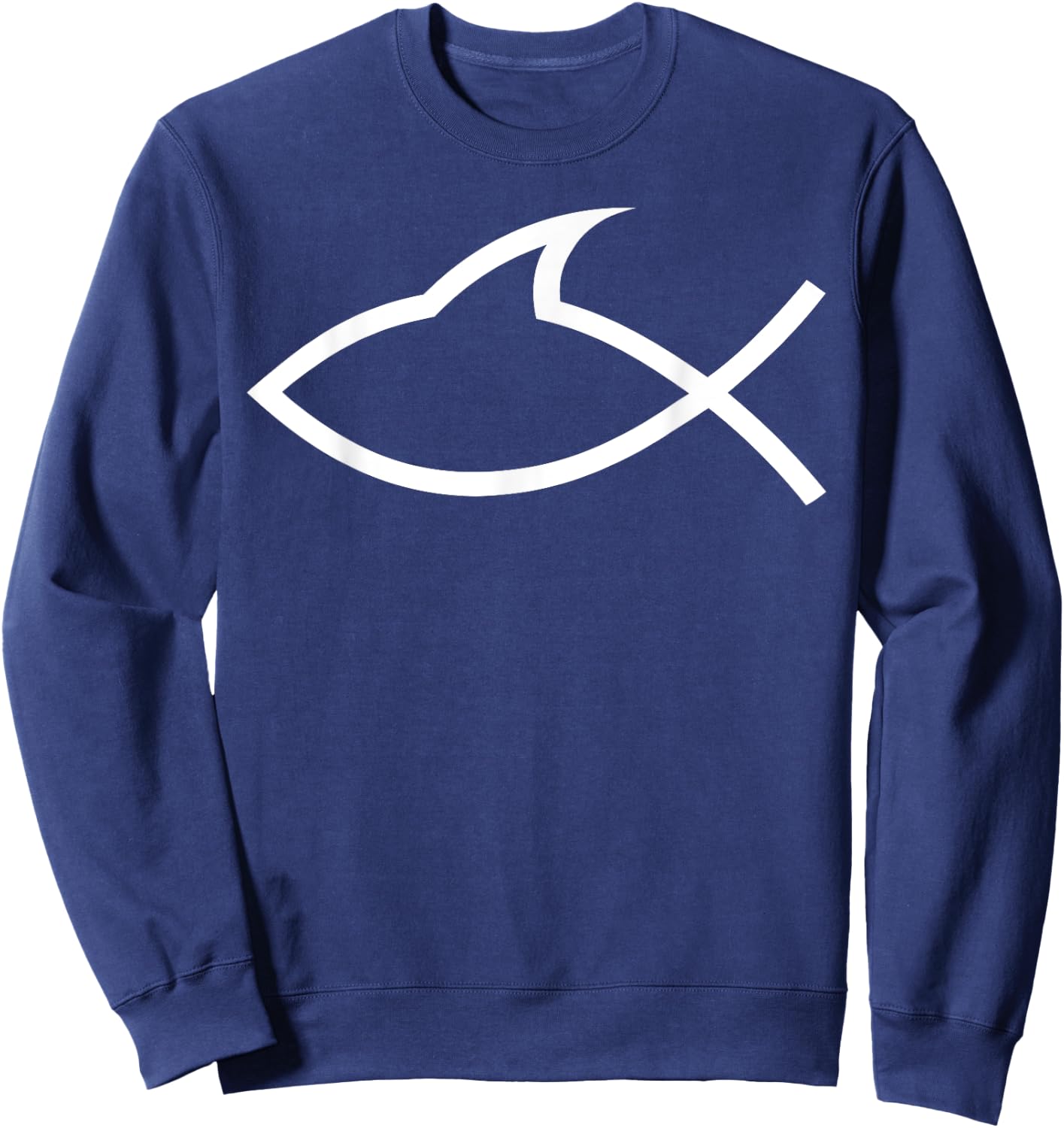 Shark Christian fish Sweatshirt - Sweatshirt | Navy