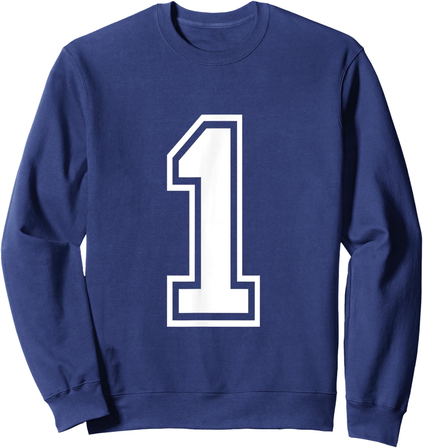 Football Jersey Number 1 One Sweatshirt - Sweatshirt | Navy