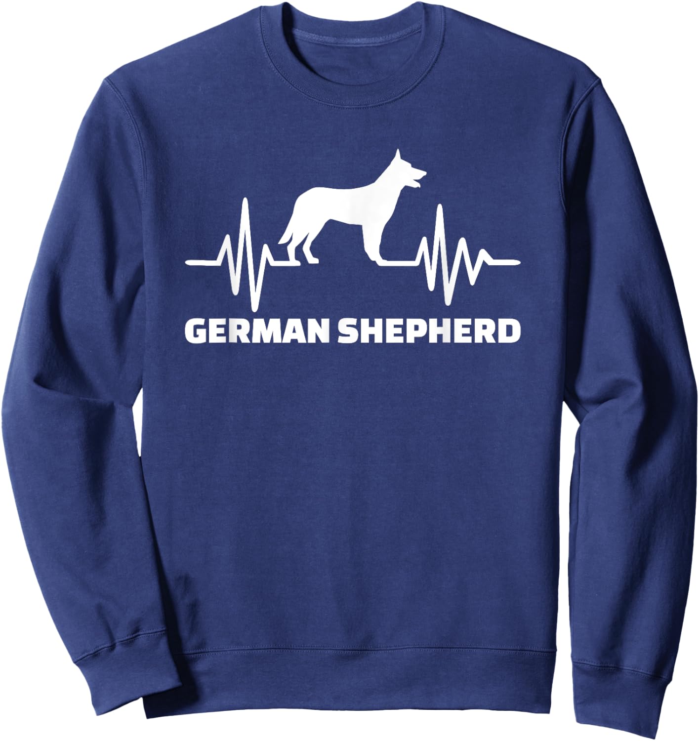 German Shepherd heartbeat Sweatshirt - Sweatshirt | Navy