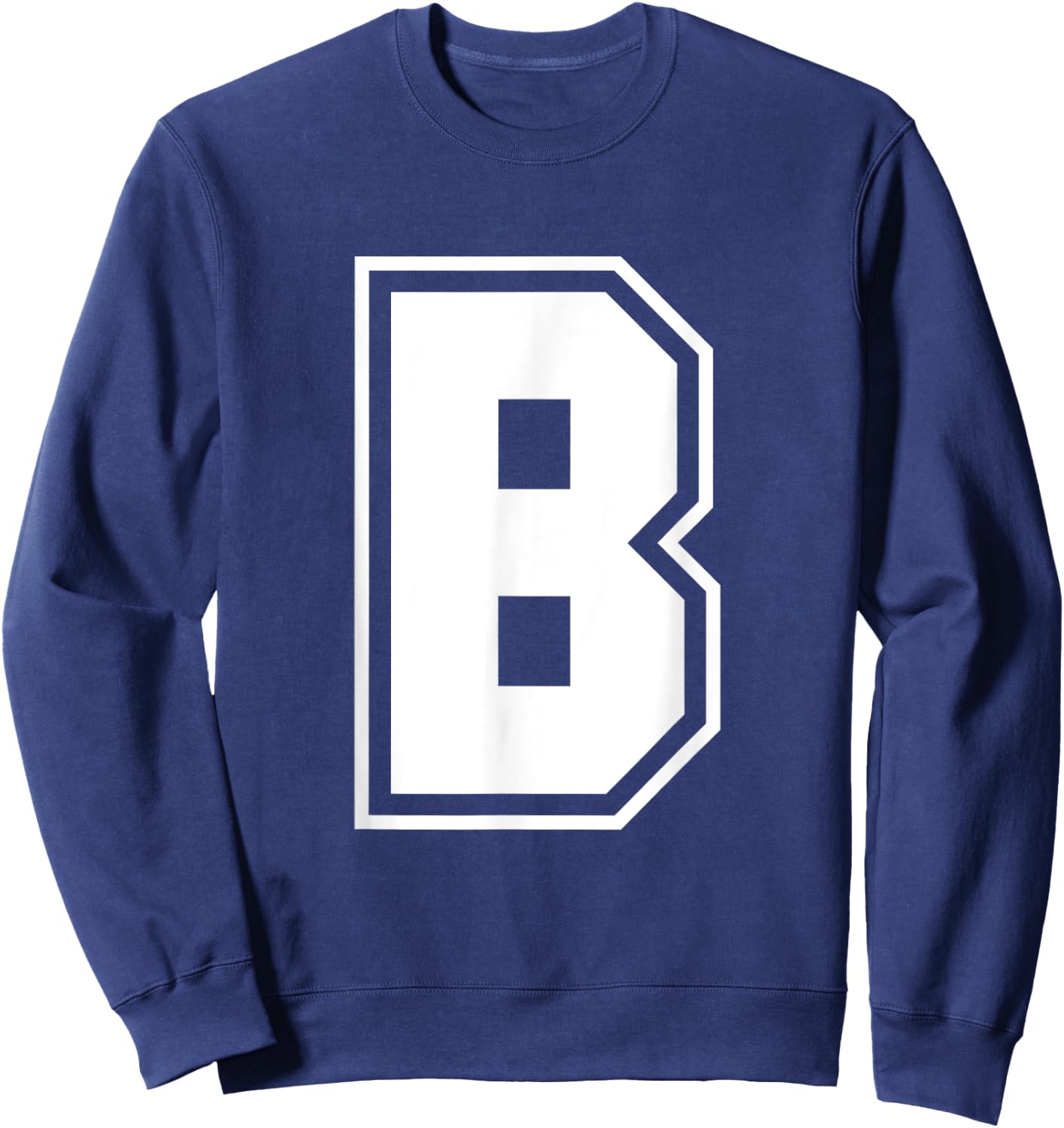 Letter B Alphabet Monogram Spelling Sweatshirt - Sweatshirt | Navy