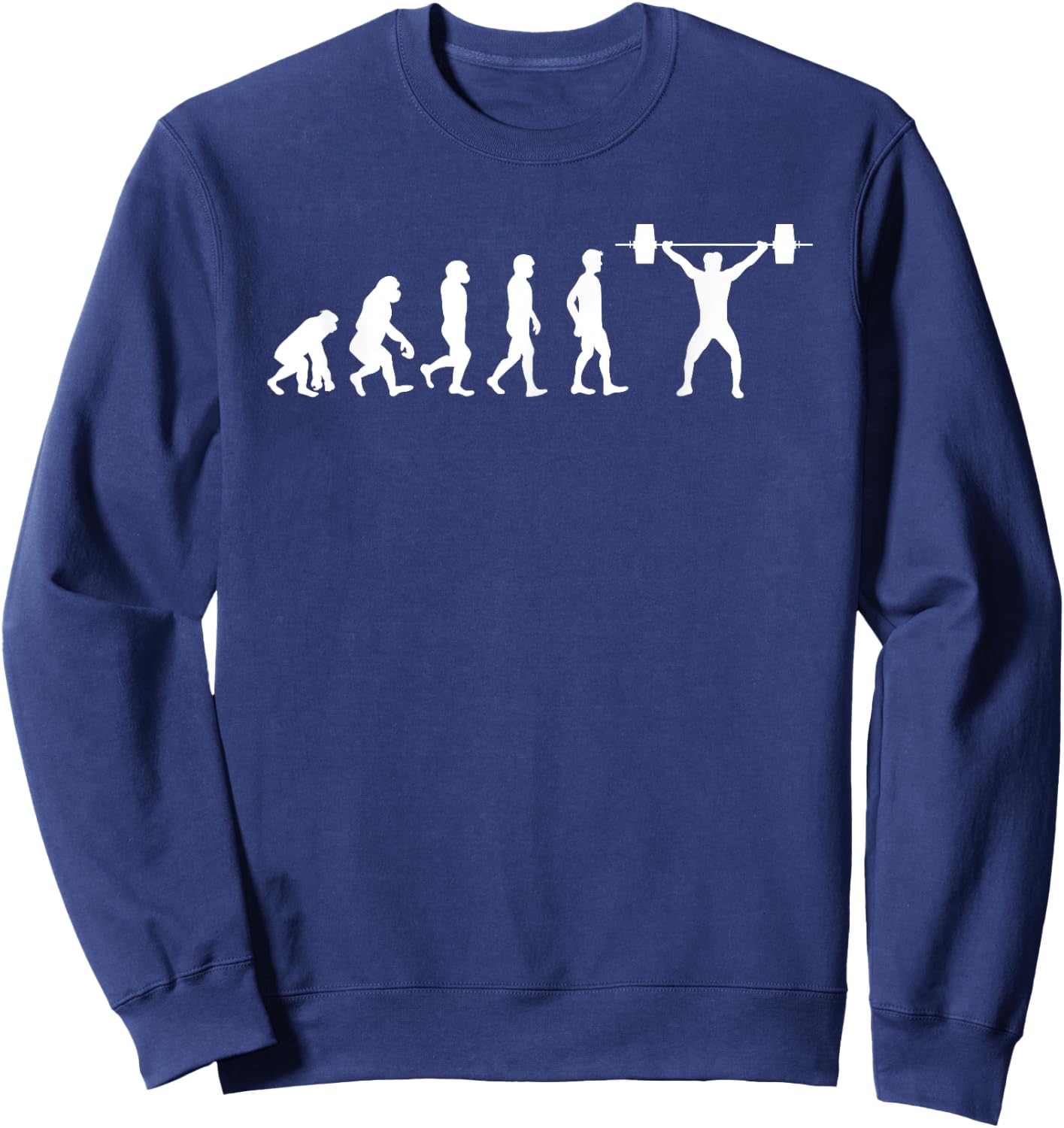 Funny weightlifting evolution gift Sweatshirt - Sweatshirt | Navy