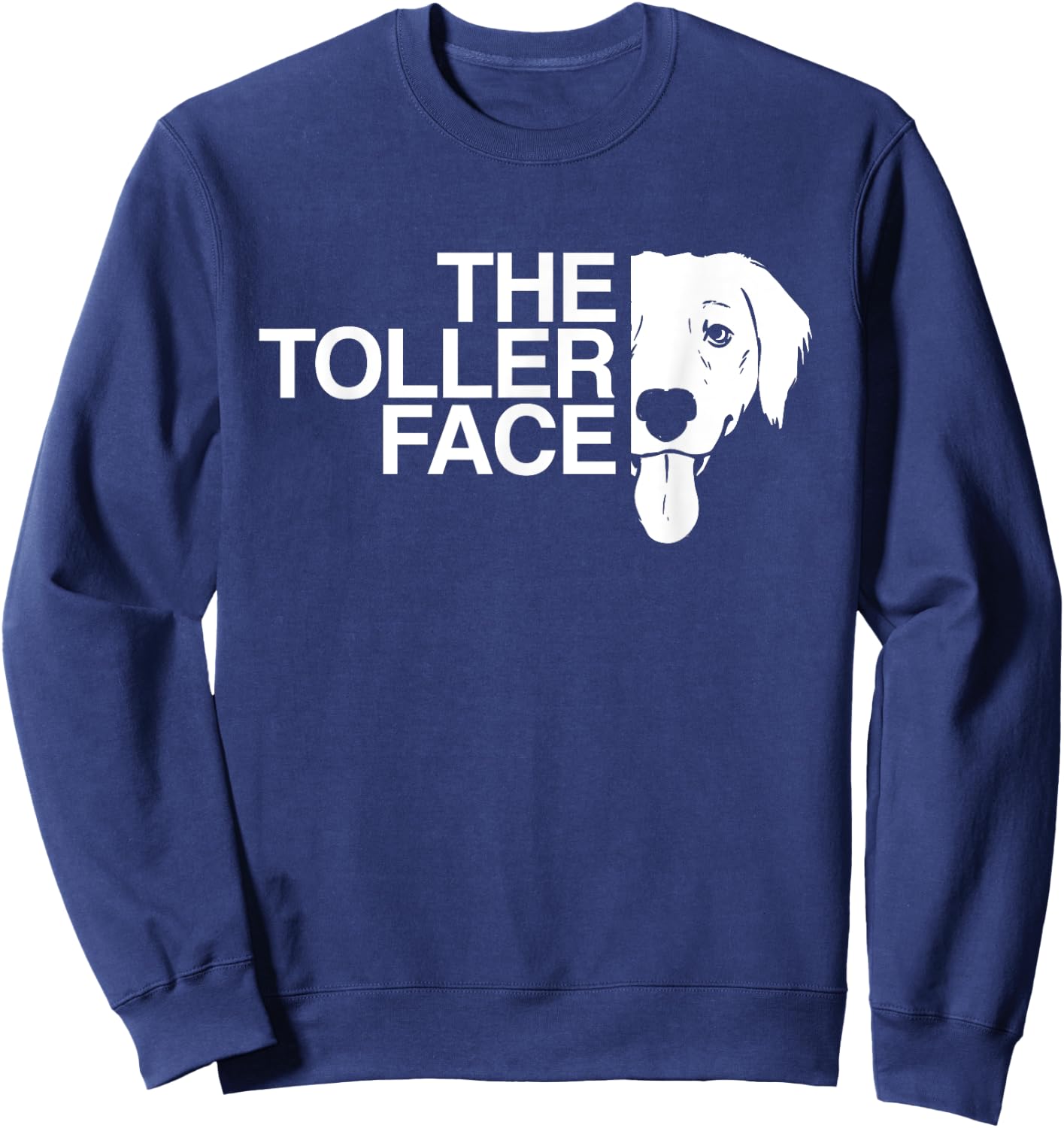 Duck Tolling Retriever Shirt - The Toller Face Sweatshirt - Sweatshirt | Navy