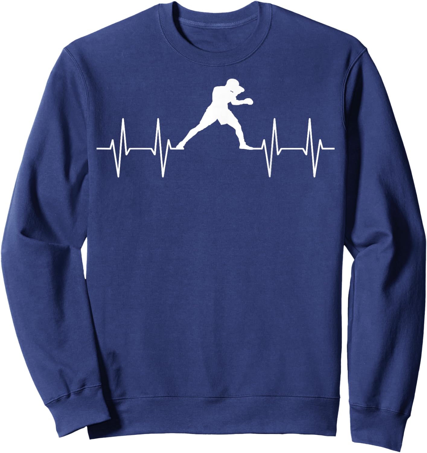 Heartbeat Boxing Funny Boxer Gift Graphic Sweatshirt - Sweatshirt | Navy