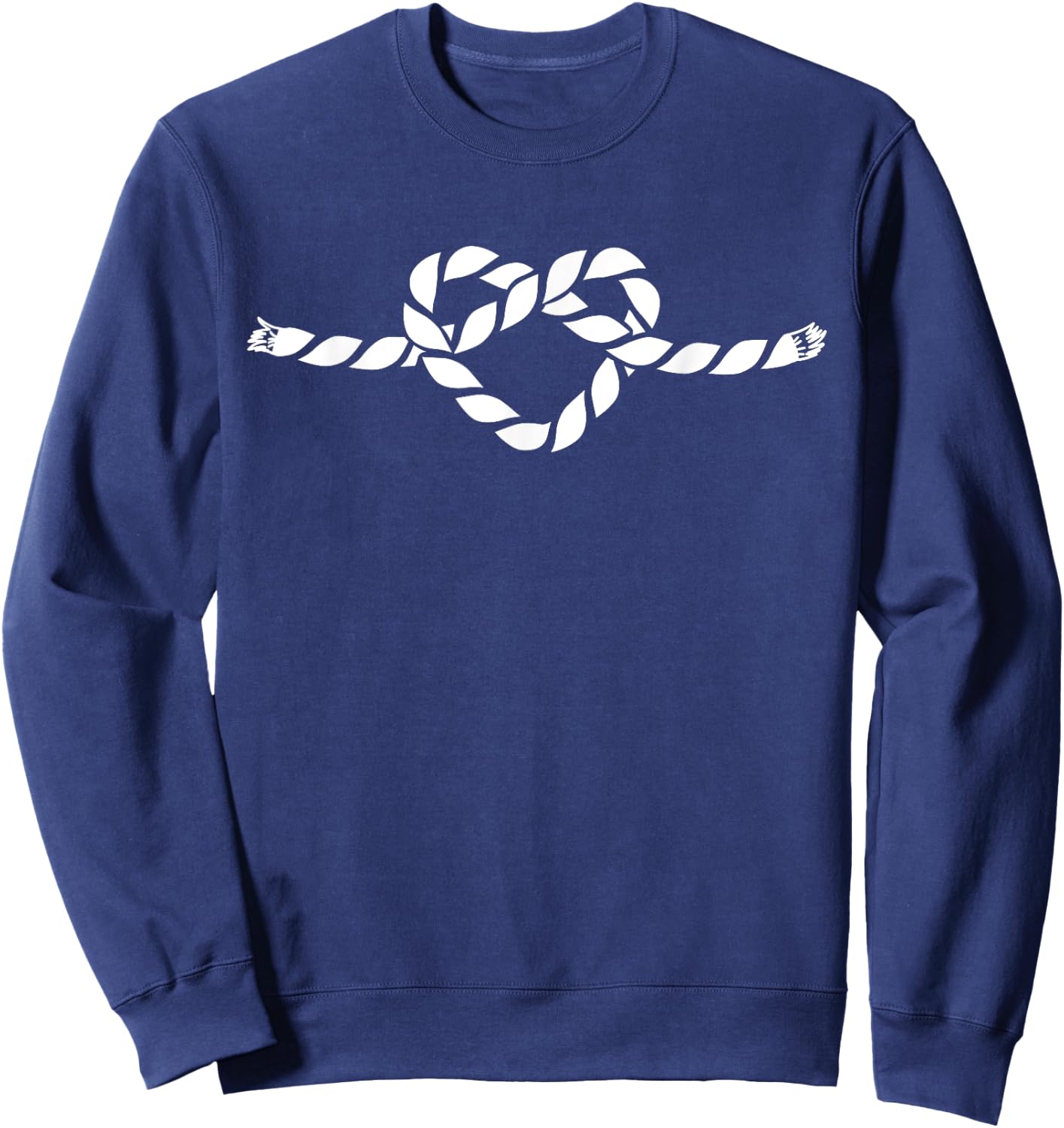Love Knot - Marine Nautical Heart Rope Sailor Sweatshirt - Sweatshirt | Navy