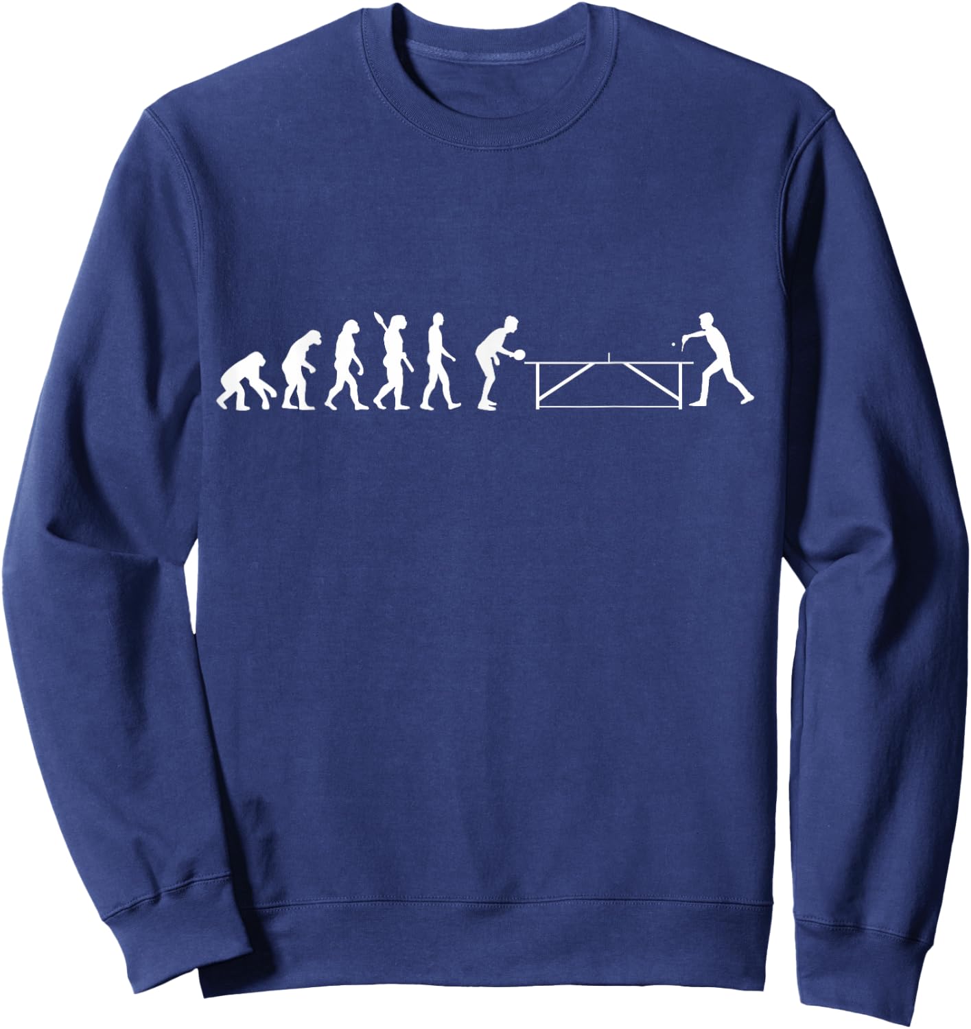 Evolution of the Ping Pong Player Funny Sweatshirt - Sweatshirt | Navy