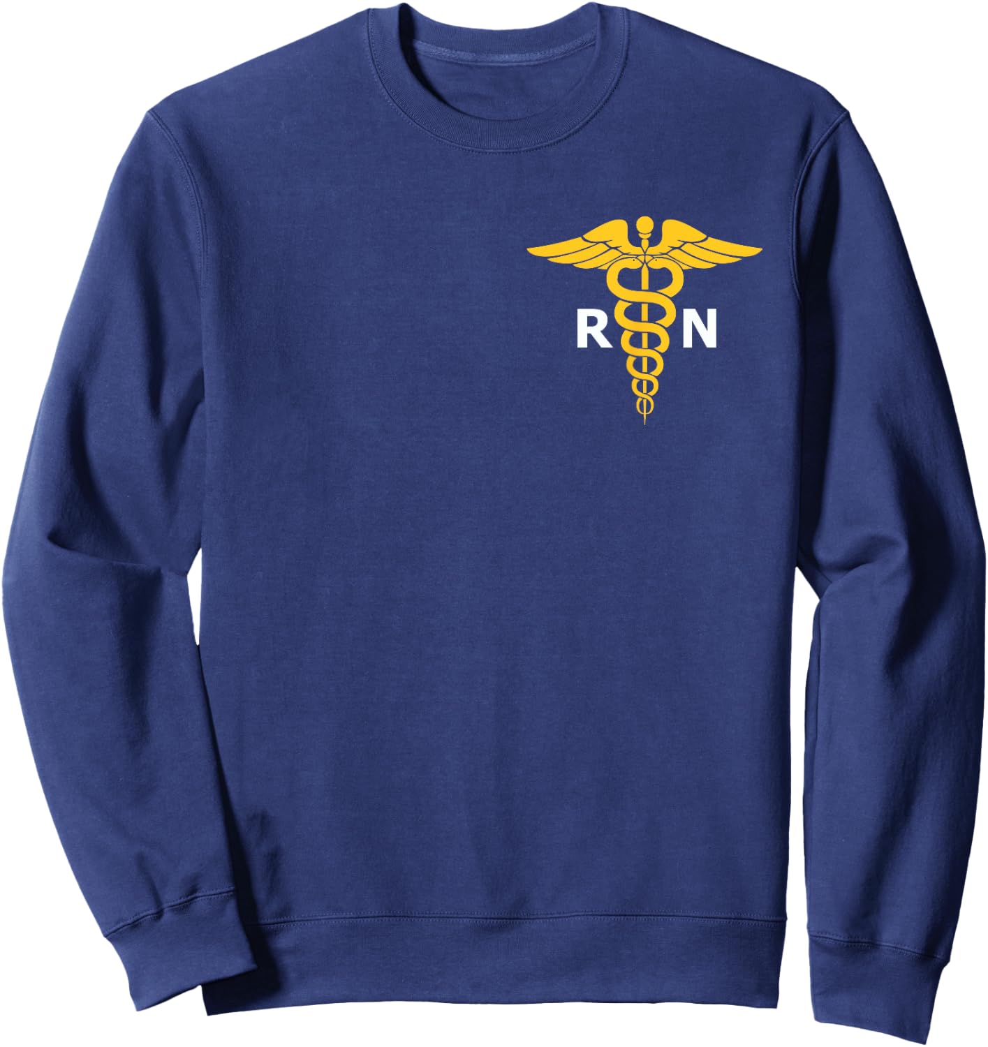 Registered Nurse Caduceus Medical Symbol Nursing Logo Sweatshirt - Sweatshirt | Navy
