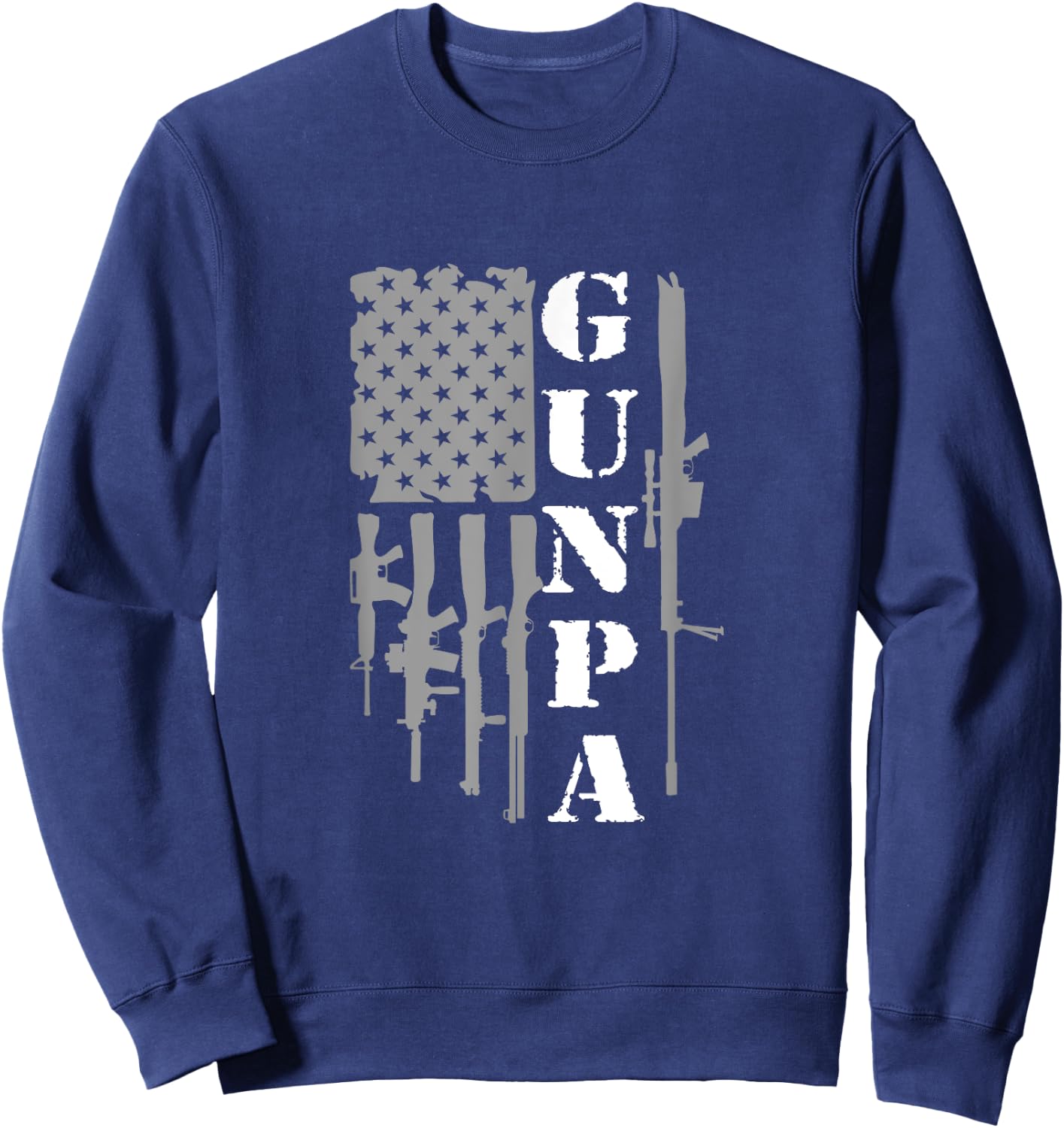 Gunpa Grandpa With Guns Like A Normal Grandpa But More Fun Sweatshirt - Sweatshirt | Navy
