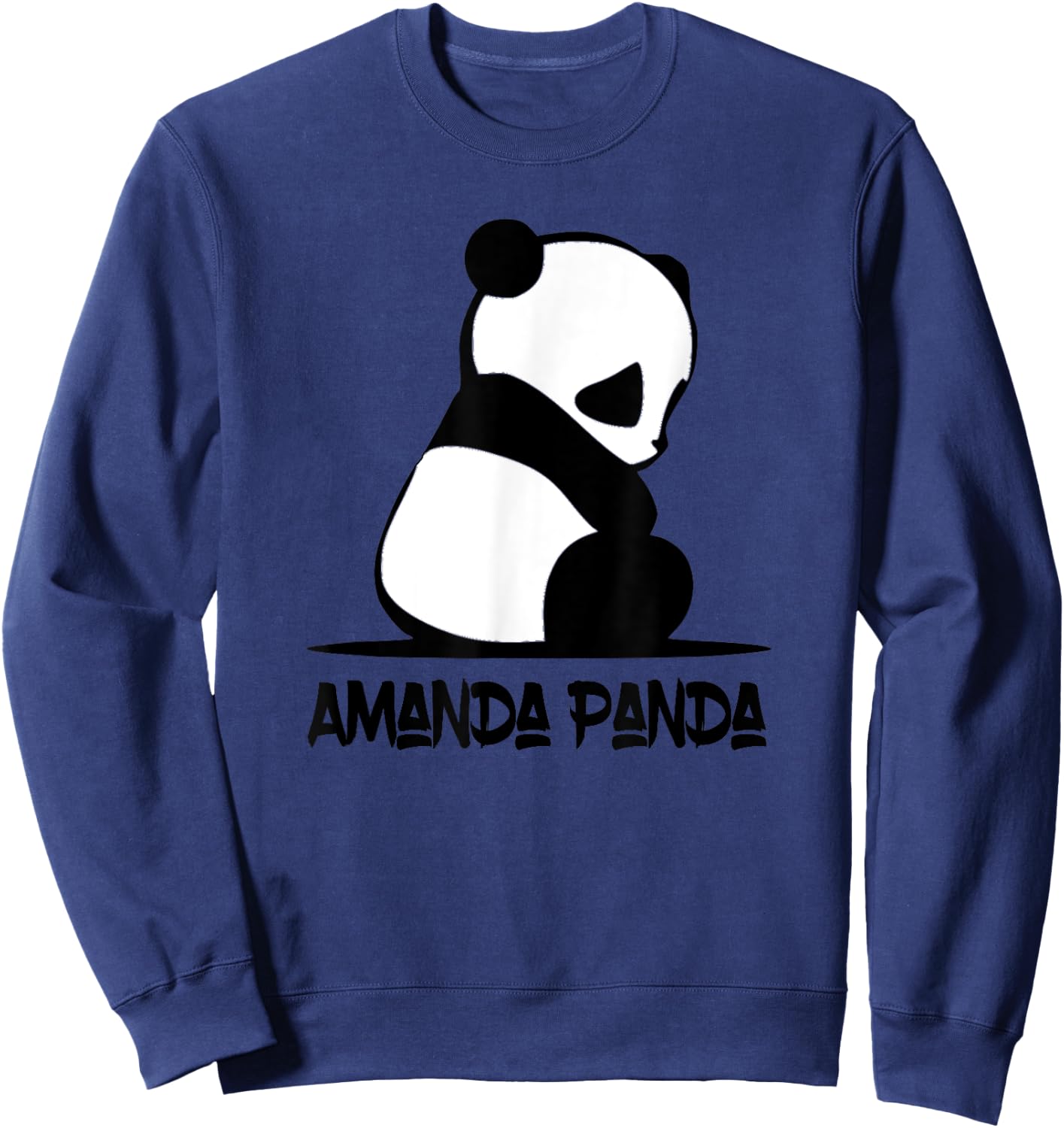 Cute Amanda Panda Sitting Bear Sweatshirt - Sweatshirt | Navy