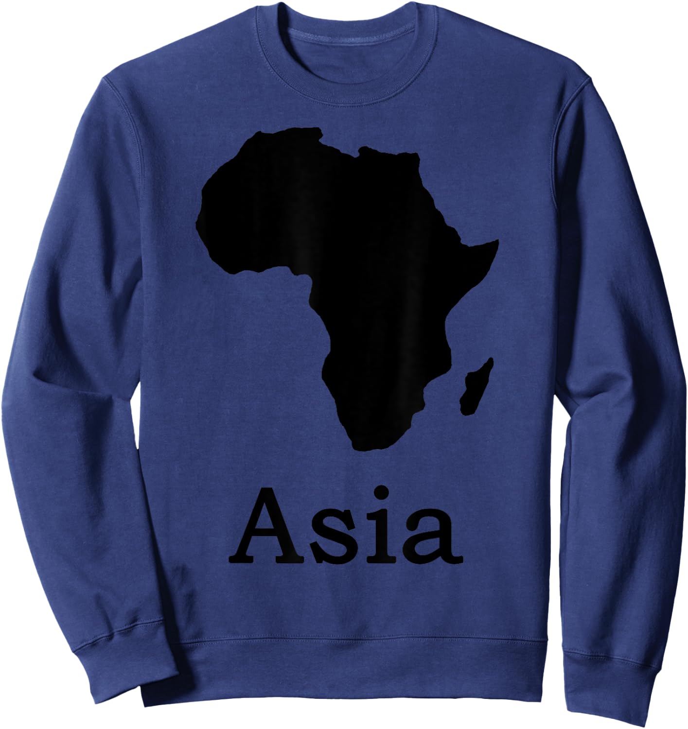 Funny Mixed-up Africa Asia Sweatshirt - Sweatshirt | Navy