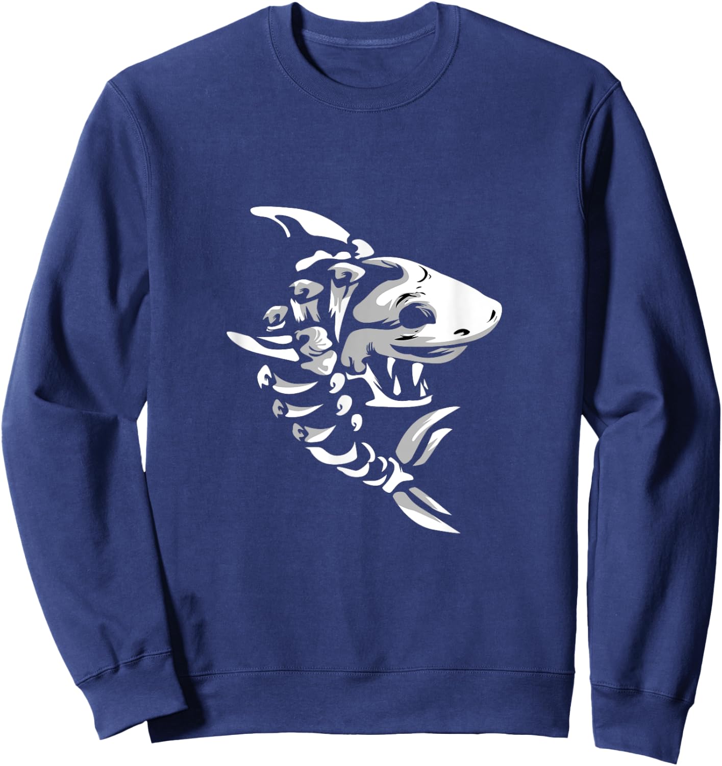 Cool Skeleton Bone Shark for boys girls kids Sweatshirt - Sweatshirt | Navy
