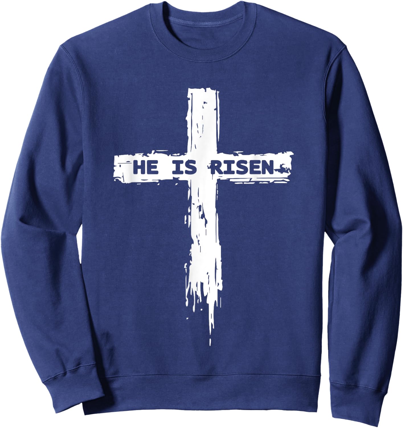 Christian Cross Religious Sweatshirt - Sweatshirt | Navy