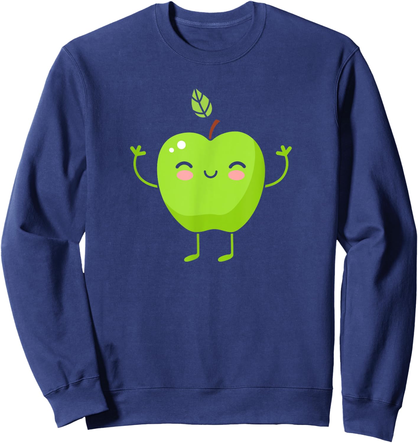 Green Apple - Fruit Gift Cute Green Apple Fruit Themed Gift Sweatshirt - Sweatshirt | Navy