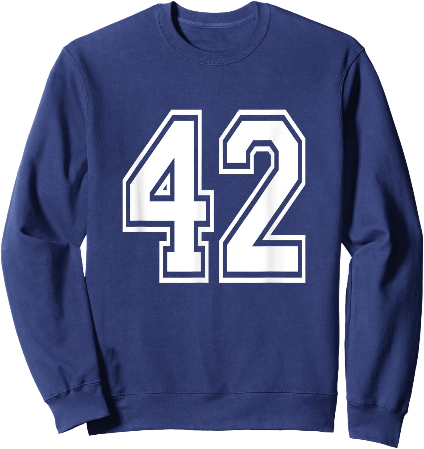 Number 42 Birthday Varsity Sports Team Jersey Sweatshirt - Sweatshirt | Navy