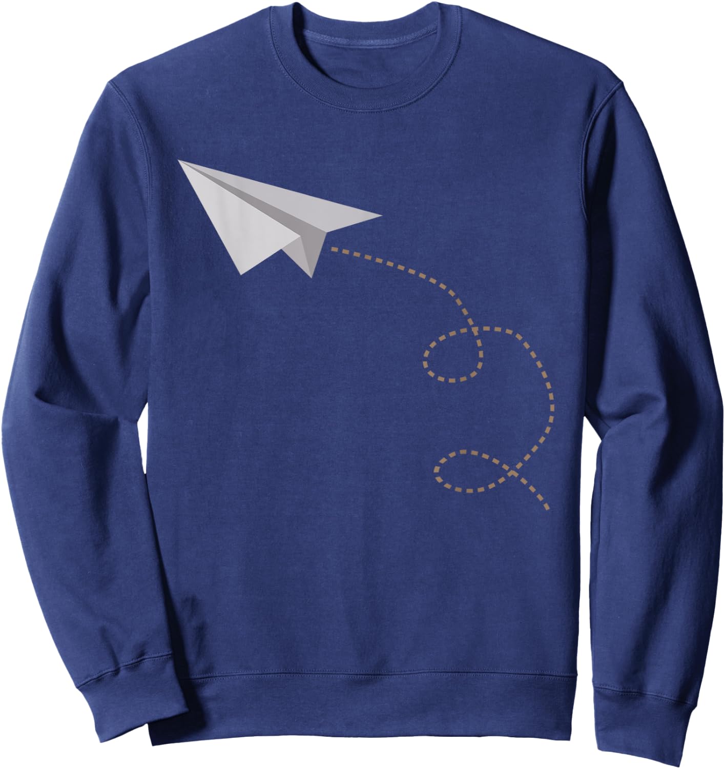 Flying Paper Airplane Awesome Paper Plane Sweatshirt - Sweatshirt | Navy